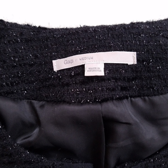 Gap Metallic Cropped Boucle Zip Up Jacket - Picture 6 of 6